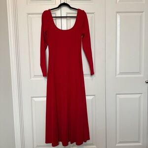 Red Long Sleeve Dress